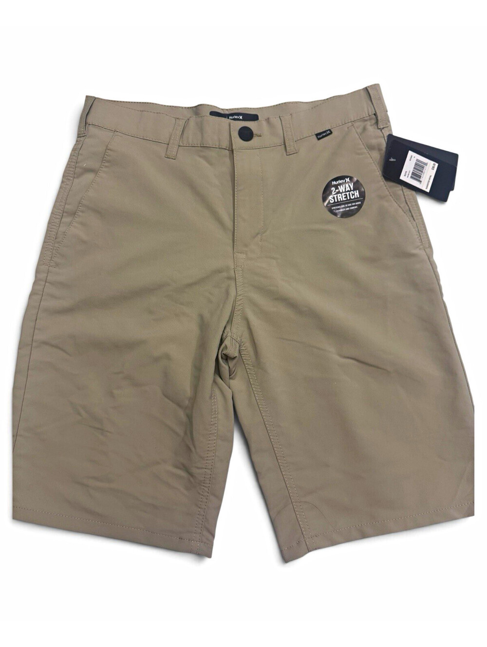 Hurley Nike Dry Fit Tech Boys Size 18 khaki Chino casual flat front